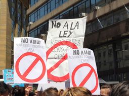 Hubo una manifestación que fue reprimida