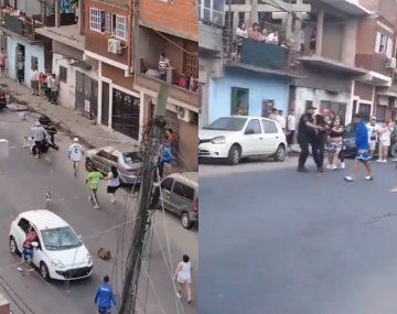 Los policías fueron atacados por los vecinos tras dispararle a los delincuentes