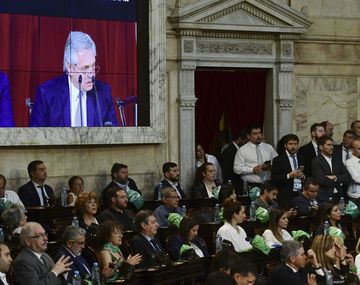Los diputados con los pañuelos de la&nbsp;Campaña Nacional por el Derecho al Aborto Legal Seguro y Gratuito.