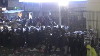 Incidentes en el Obelisco durante los festejos por el triunfo de la Selección Argentina.&nbsp;