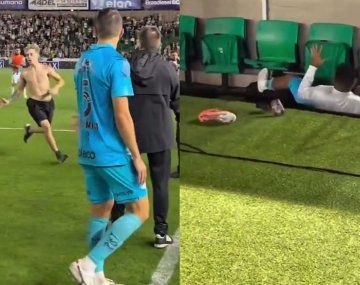 El hincha que quiso abrazar a Neymar y terminó lesionando por error a un jugador del Santos