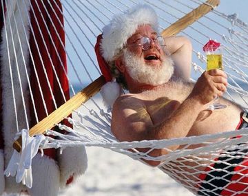 Papá Noel acalorado&nbsp;
