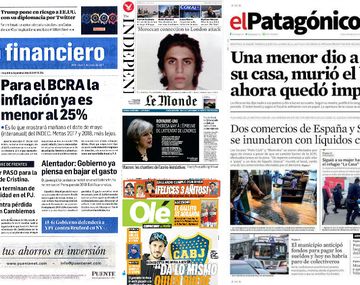 Mirá las tapas de los diarios