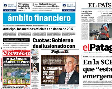 Tapas de diarios del martes 7 de febrero de 2017