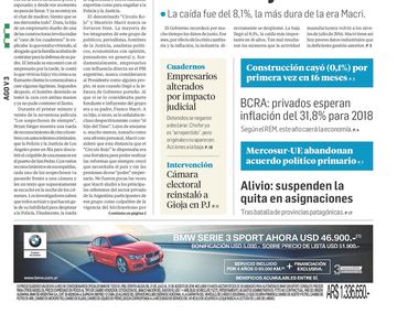 Tapas de diarios del viernes 3 de agosto de 2018