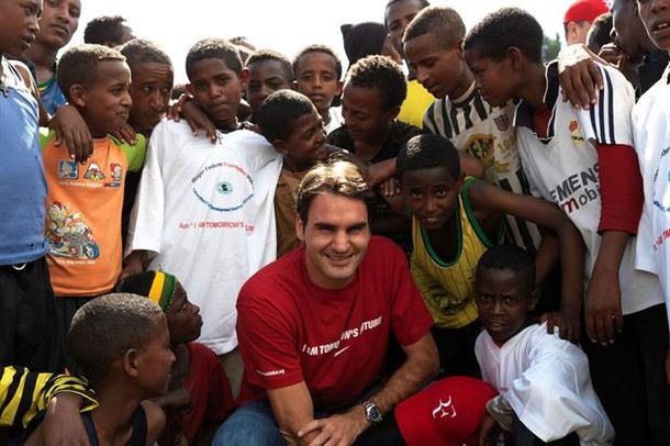 Un encuentro de grandes: Federer y Mandela, en Sudáfrica
