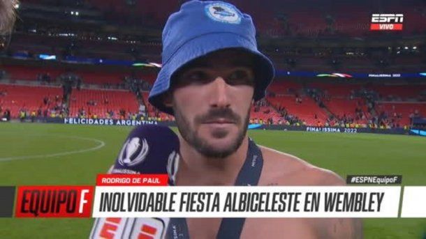 Rodrigo De Paul saludó en vivo a Tini Stoessel tras la Finalíssima