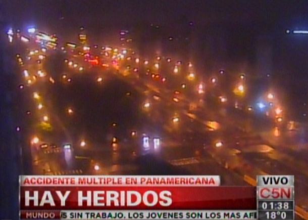 Accidente múltiple en Panamericana: varios heridos