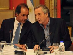 Daniel Scioli y Néstor Kirchner