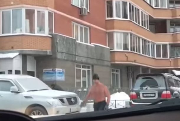 En cuero con frío polar