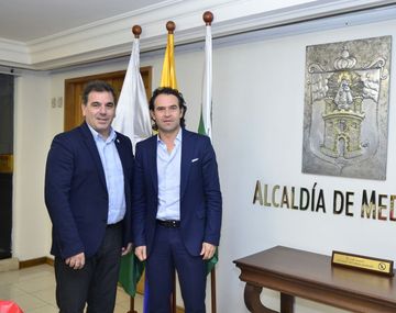 Cristian Ritondo fue recibido por Federico Gutiérrez, alcalde de la ciudad colombiana de Medellín