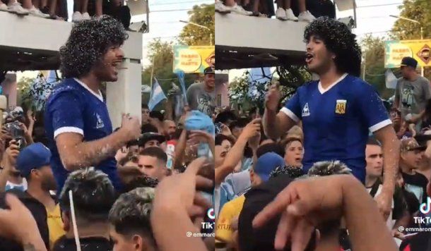 ¿Apareció Diego Maradona en los festejos por el pase a la final del Mundial?