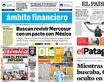 Tapas de diarios del miércoles 8 de febrero de 2017