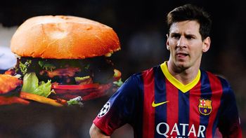 Messi ya tiene su hamburguesa Messi ya tiene su hamburguesa