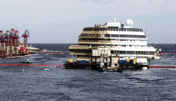 Así quedó el Costa Concordia luego de ser reflotado