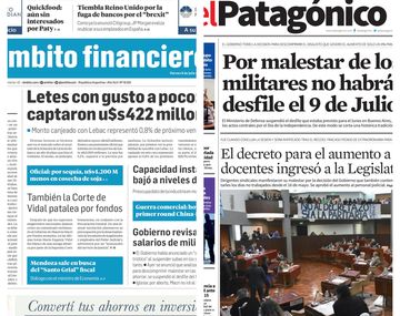 Tapas de diarios del viernes 6 de julio de 2018