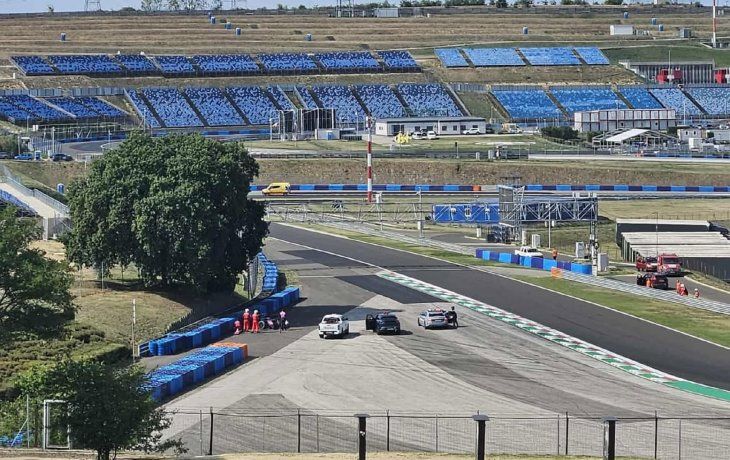 Colapinto se accidentó en una prueba de neumáticos en Hungaroring
