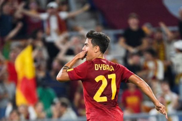 A meses del Mundial Dybala marcó sus primeros dos goles y fue figura de la Roma