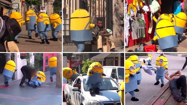 Un grupo de Minions molestos ataca a la gente en Brasil