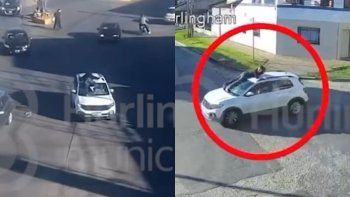 una mujer manejo con un hombre en el capot de su camioneta tras una discusion de transito una mujer manejo con un hombre en el capot de su camioneta tras una discusion de transito