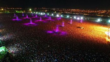 El predio La Colmena, lleno de gente @dronmardelplata El predio La Colmena, lleno de gente @dronmardelplata