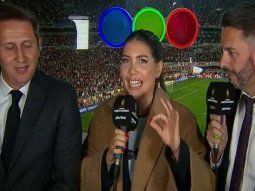 Wanda apareció durante el entretiempo del partido entre River Plate y Colo Colo.