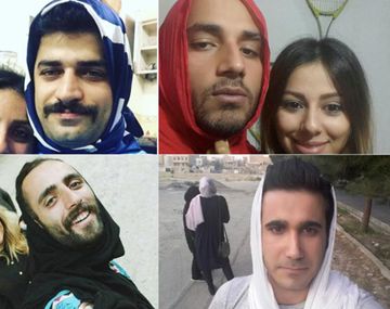 Hombres iraníes protestan contra el uso del velo para las mujeres