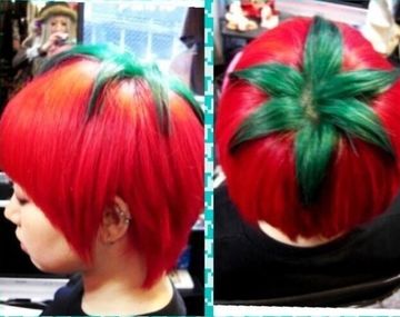 Nueva moda en Japón: un peinado al estilo tomate maduro