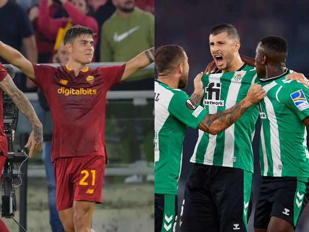 Con goles de Paulo Dybala y Guido Rodríguez, Betis se impuso ante Roma por la Europa League