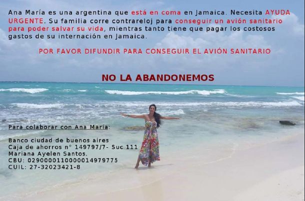 Una argentina se enfermó en un crucero y ahora está en coma en Jamaica