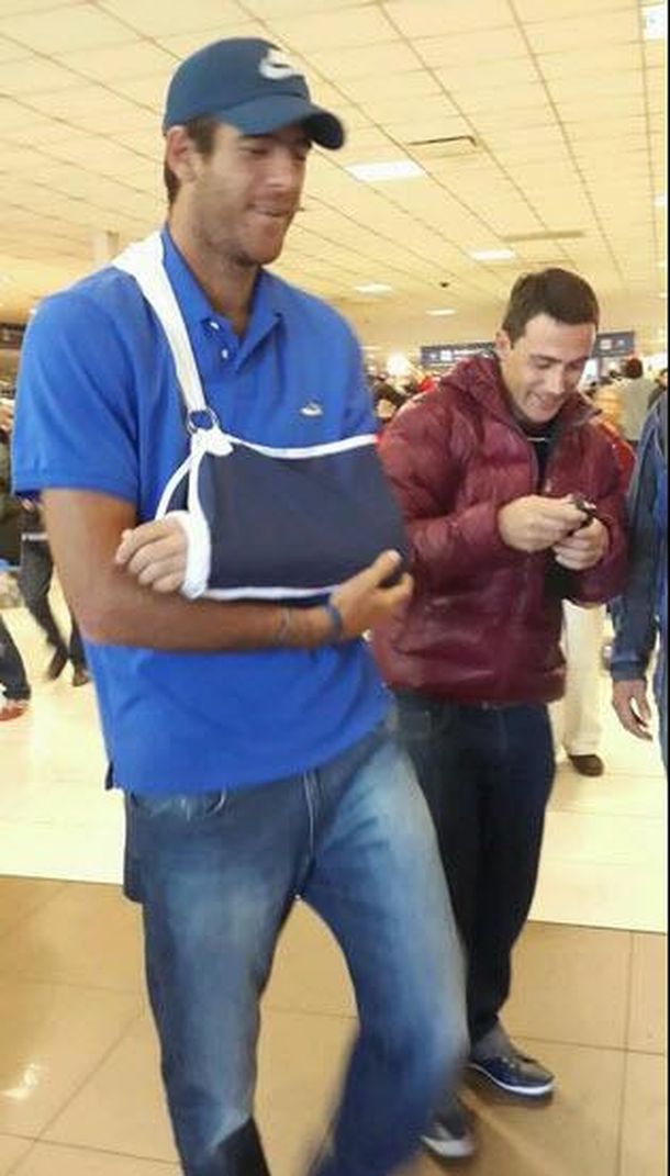 Del Potro regresó al país para continuar la recuperación