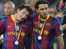 Messi y Xavi