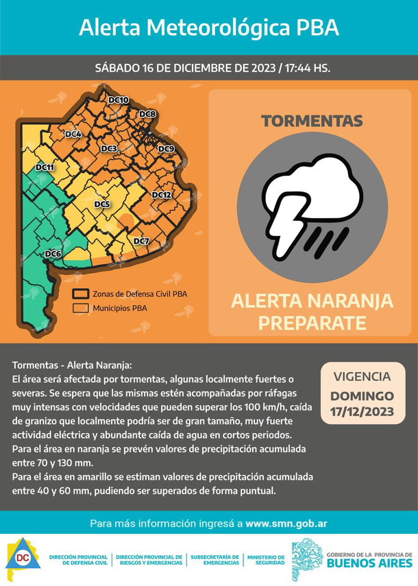 Alerta Naranja Por Tormentas Y Granizo En Buenos Aires Y Otras Tres ...