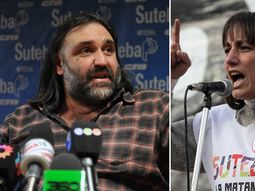 Roberto Baradel y Romina Del Plá Roberto Baradel y Romina Del Plá