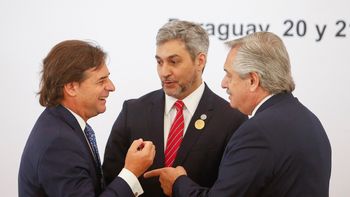 Los presidentes Luis Lacalle Pou (Uruguay), Mario Abdo (Paraguay) y Alberto Fernández (Argentina), integrantes del Mercosur. Los presidentes Luis Lacalle Pou (Uruguay), Mario Abdo (Paraguay) y Alberto Fernández (Argentina), integrantes del Mercosur.