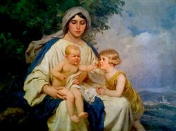 María, como la madre de Dios, recibió la dicha de ser asunta a los cielos lo que ha sido decretado por la Iglesia como un dogma de fe. María, como la madre de Dios, recibió la dicha de ser asunta a los cielos lo que ha sido decretado por la Iglesia como un dogma de fe.