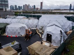 Instalaron un hospital de campa&ntilde;a en el Central Park y otros lugares p&uacute;blicos de Nueva York