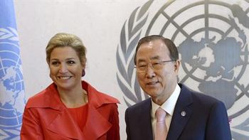 la reina maxima se reunio con el secretario general de la onu la reina maxima se reunio con el secretario general de la onu