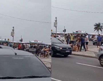 Brutal emboscada de hinchas de Fluminense a uno de Argentinos