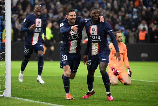 Con gol y dos asistencias de Messi, PSG goleó al Olympique de Marsella