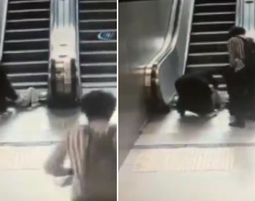 El dramático momento se vivió en una escalera mecánica de Estambul