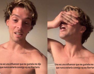 Maratea reveló que una influencer lo rechazó por libertario: ¡Qué caro me salió bancar al peluca!