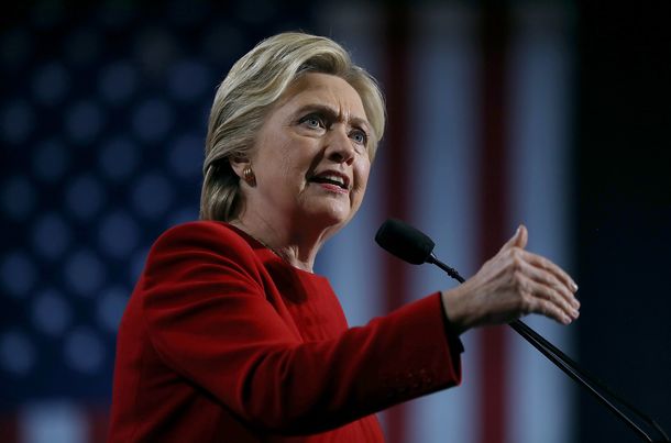 Hillary Clinton en el cierre de su campaña en la carrera por la presidencia de los Estados Unidos