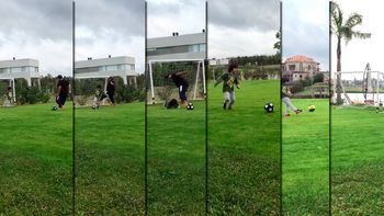 a maradona no le gusta perder ni con el nieto: mira la patada que le tiro a maradona no le gusta perder ni con el nieto: mira la patada que le tiro