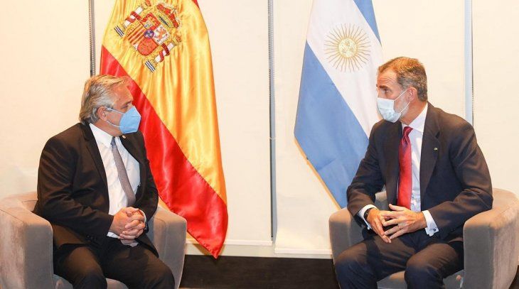 Alberto Fernández se reúne con el Rey de España