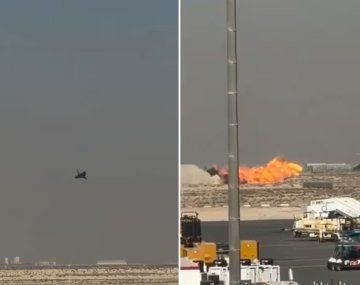 Un avión se estrelló durante una exhibición en Dubái: el video