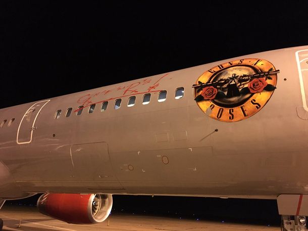 Avión de los Guns N Roses en Rosario