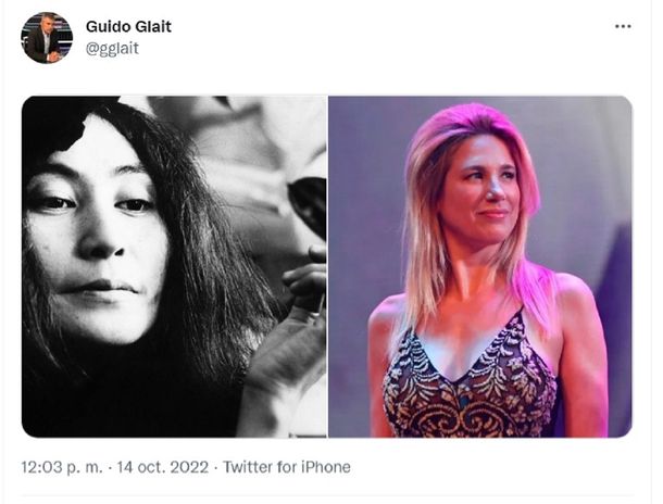 Alina Moine y Yoko Ono: tuit viral machista de Guido Glait