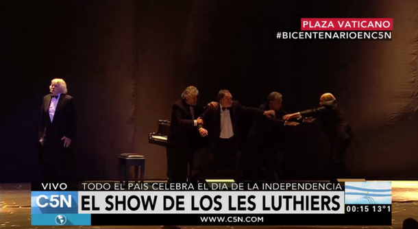 Mirá el show de Les Luthiers por el festejo patrio del Bicentenario