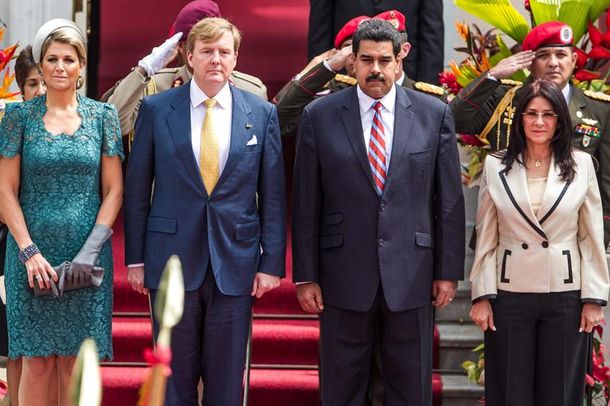El presidente de Venezuela recibió a los reyes de Holanda, Máxima y Guillermo